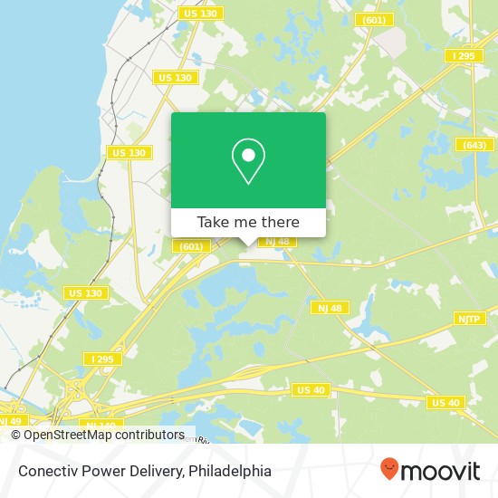 Mapa de Conectiv Power Delivery