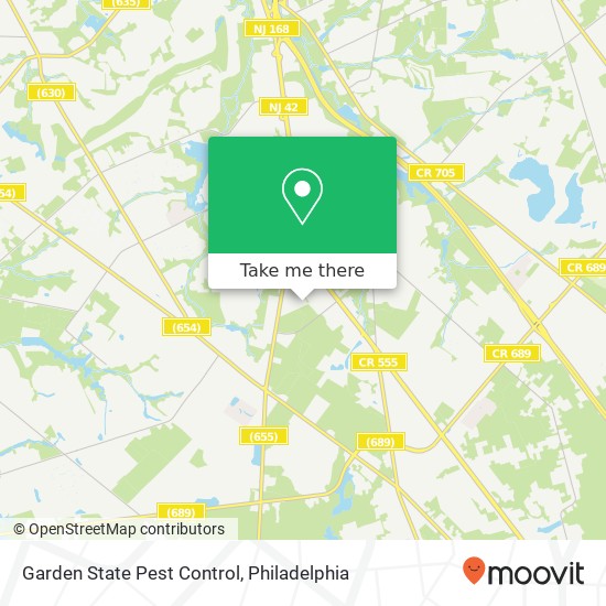 Mapa de Garden State Pest Control