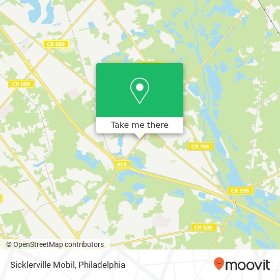 Mapa de Sicklerville Mobil