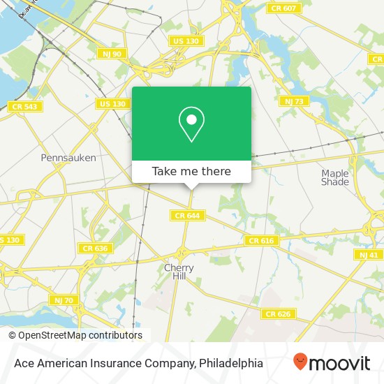 Ace American Insurance Company map