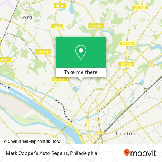 Mark Cooper's Auto Repairs map
