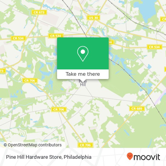 Pine Hill Hardware Store map