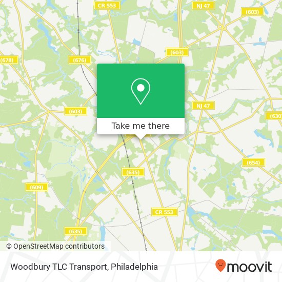 Mapa de Woodbury TLC Transport