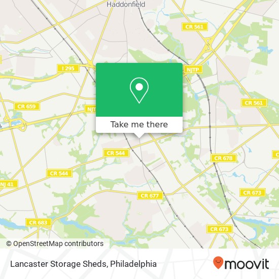 Lancaster Storage Sheds map