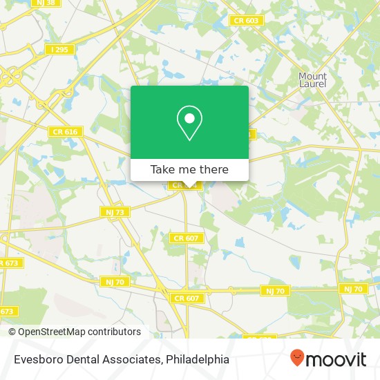 Evesboro Dental Associates map