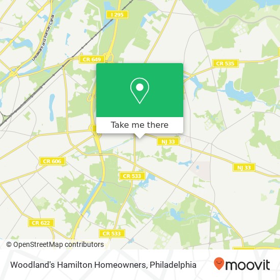 Mapa de Woodland's Hamilton Homeowners