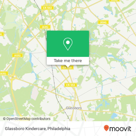 Mapa de Glassboro Kindercare