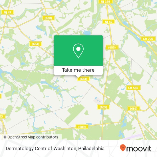 Dermatology Centr of Washinton map