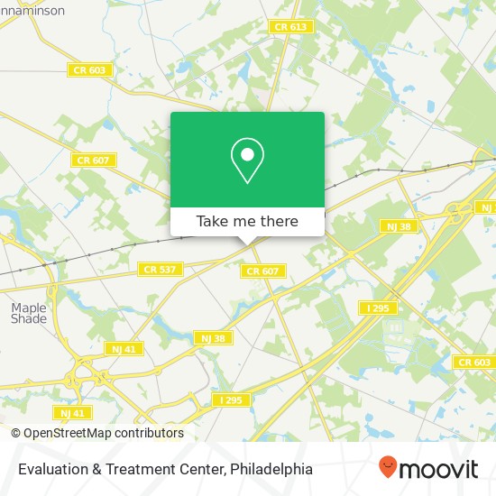 Evaluation & Treatment Center map
