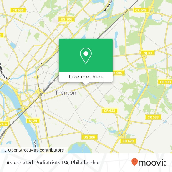 Associated Podiatrists PA map