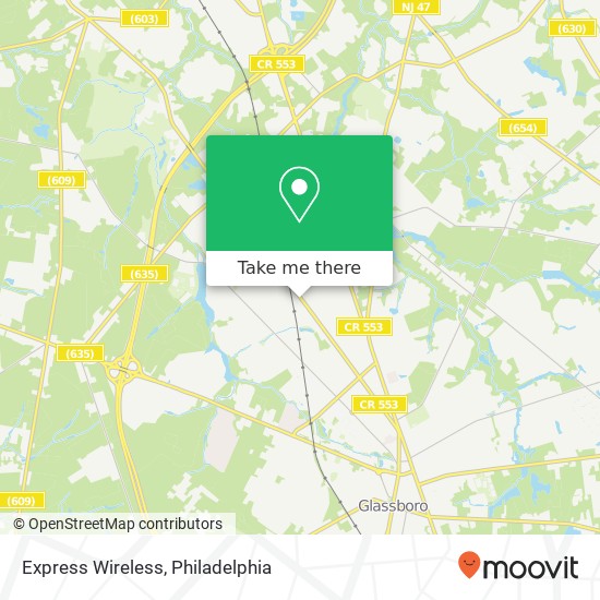 Mapa de Express Wireless