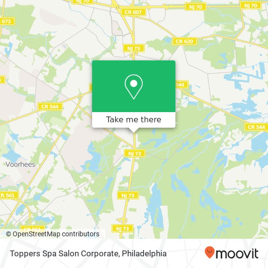 Toppers Spa Salon Corporate map