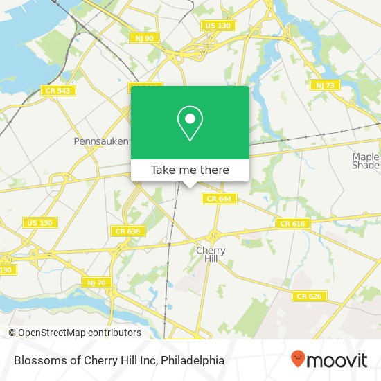 Mapa de Blossoms of Cherry Hill Inc