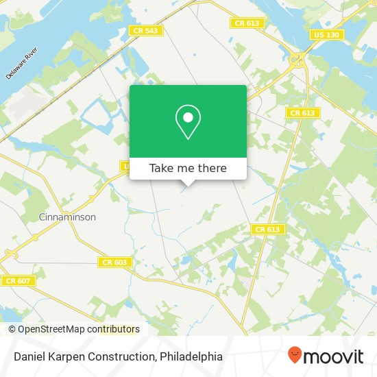 Mapa de Daniel Karpen Construction