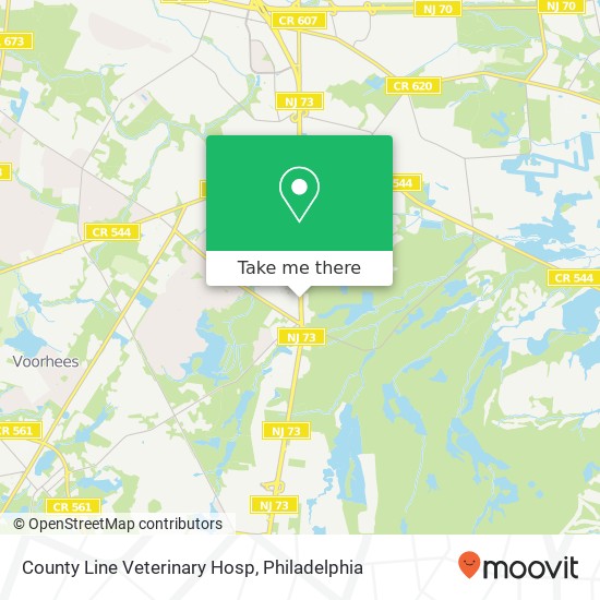 County Line Veterinary Hosp map