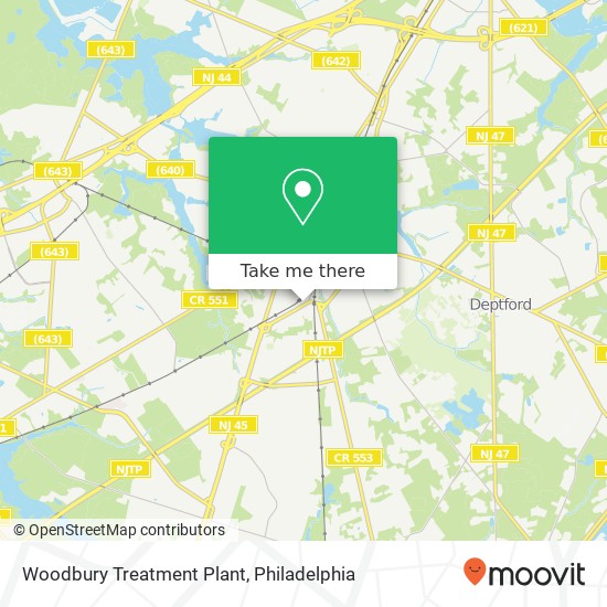 Woodbury Treatment Plant map