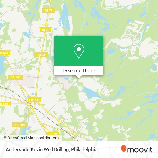 Mapa de Anderson's Kevin Well Drilling