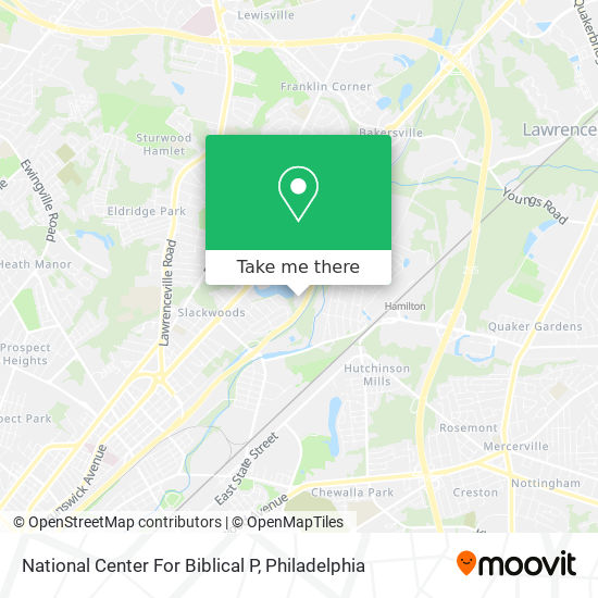 Mapa de National Center For Biblical P
