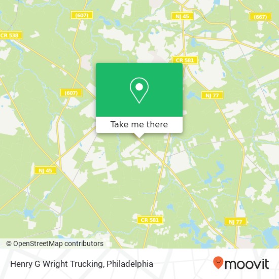Henry G Wright Trucking map