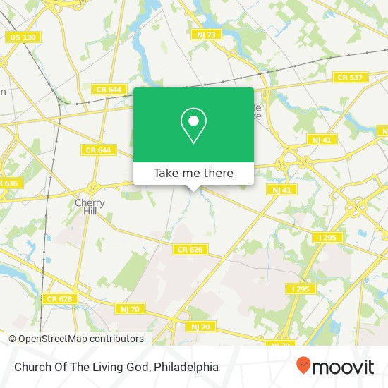 Church Of The Living God map