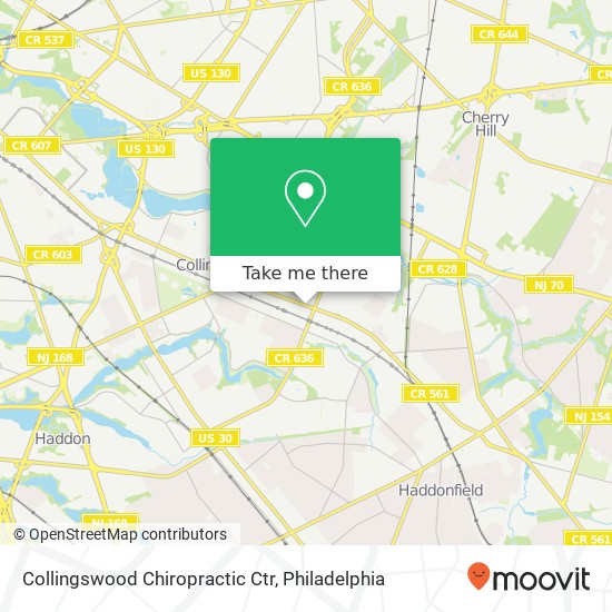 Mapa de Collingswood Chiropractic Ctr