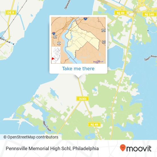 Pennsville Memorial High Schl map