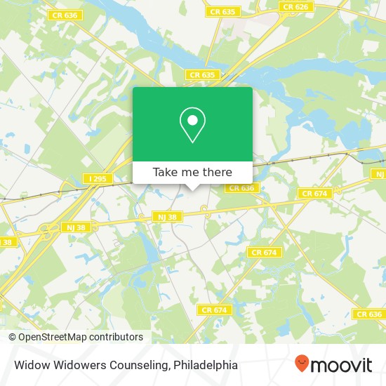 Widow Widowers Counseling map