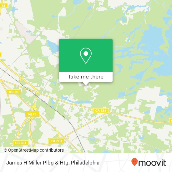 James H Miller Plbg & Htg map