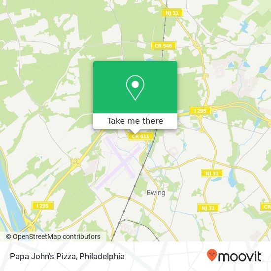 Papa John's Pizza map