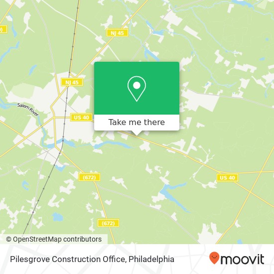 Pilesgrove Construction Office map