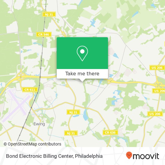 Mapa de Bond Electronic Billing Center