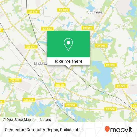 Mapa de Clementon Computer Repair