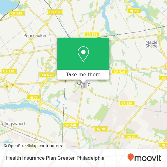 Mapa de Health Insurance Plan-Greater