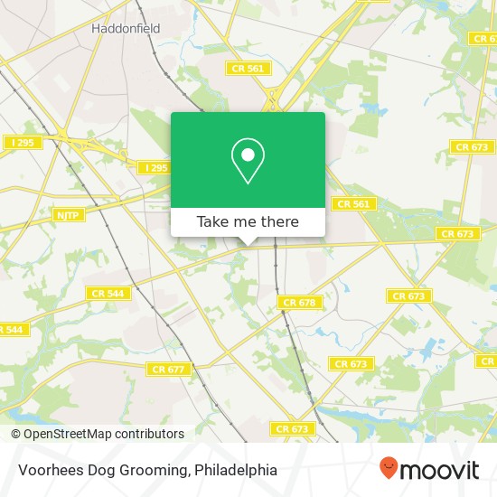 Mapa de Voorhees Dog Grooming