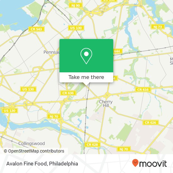 Avalon Fine Food map