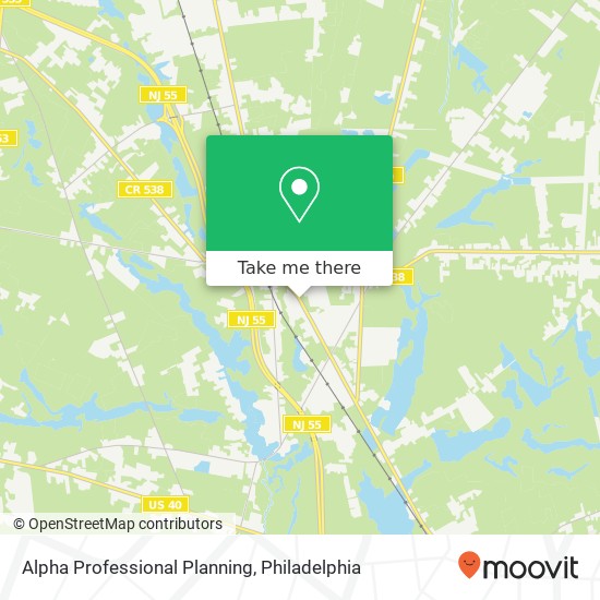 Alpha Professional Planning map