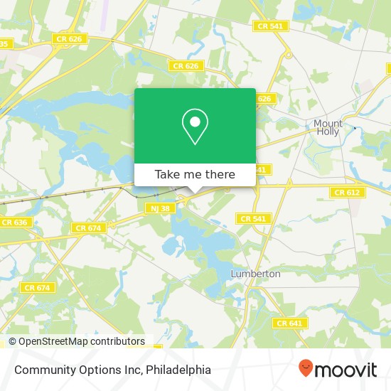 Community Options Inc map