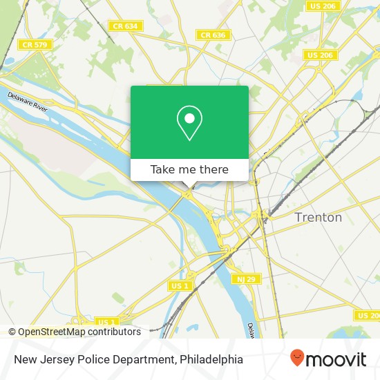 Mapa de New Jersey Police Department