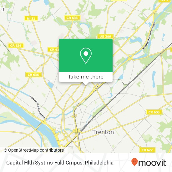 Capital Hlth Systms-Fuld Cmpus map