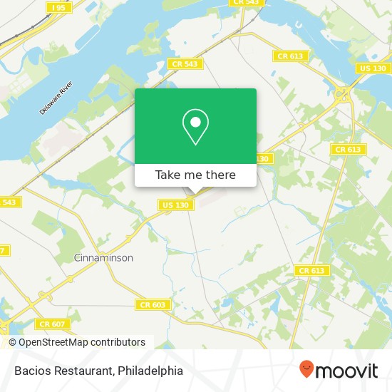 Bacios Restaurant map