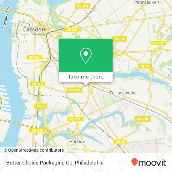 Mapa de Better Choice Packaging Co