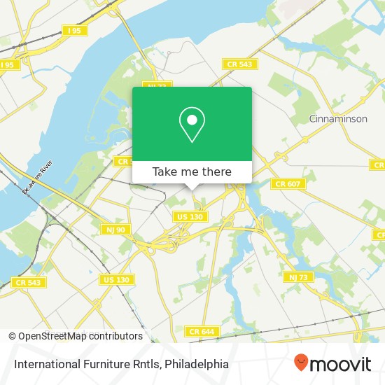International Furniture Rntls map
