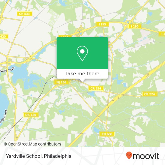 Mapa de Yardville School