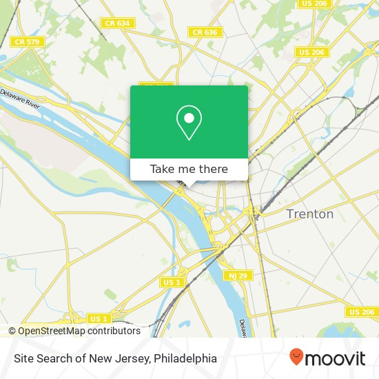 Site Search of New Jersey map