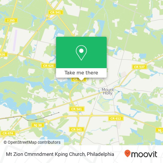 Mt Zion Cmmndment Kping Church map