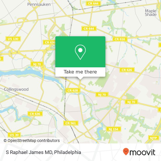 S Raphael James MD map