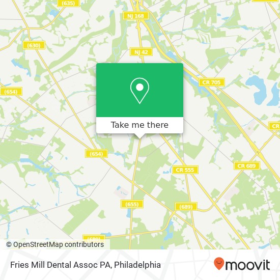 Fries Mill Dental Assoc PA map