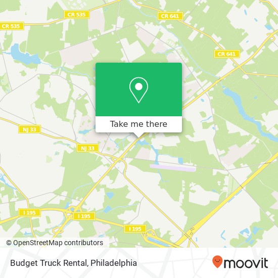 Budget Truck Rental map