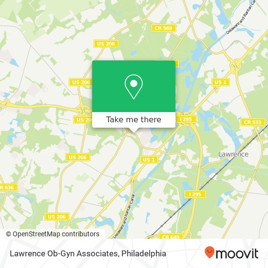 Lawrence Ob-Gyn Associates map