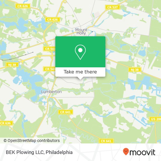 BEK Plowing LLC map